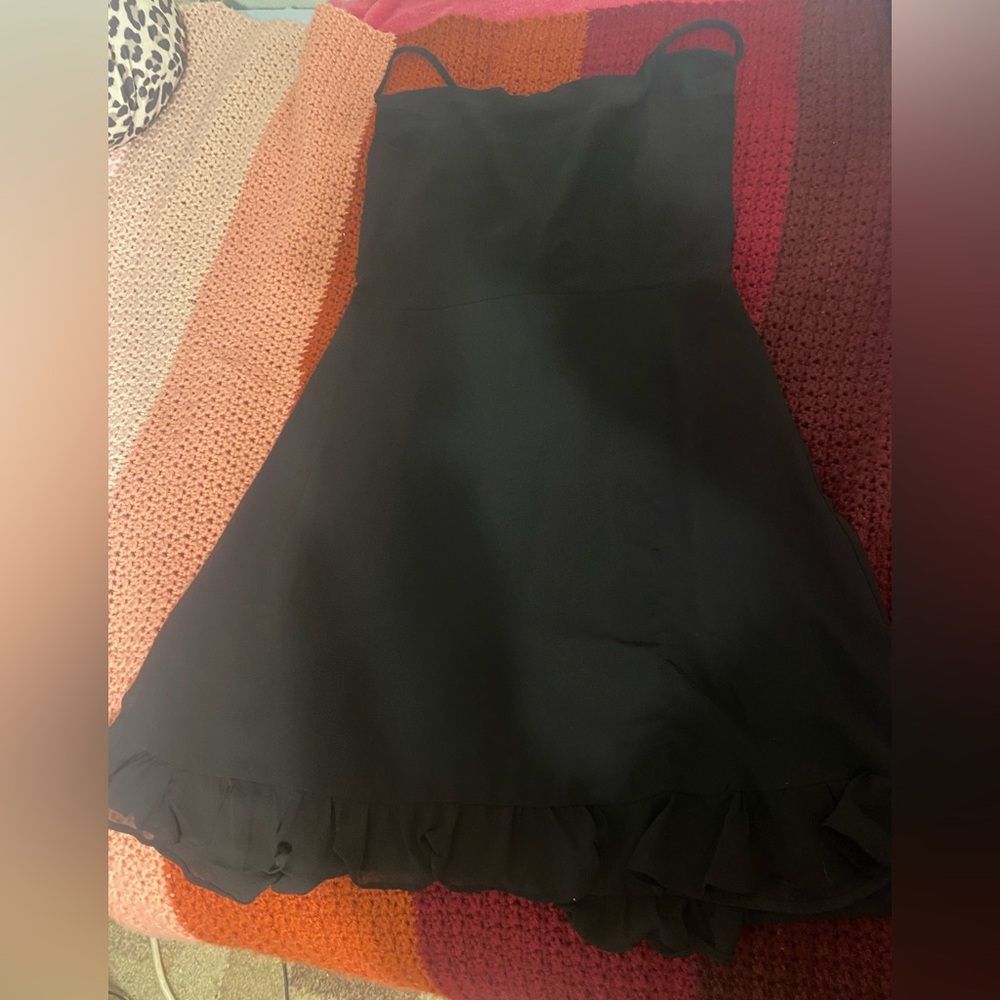 Rewind Black Flowey Dress